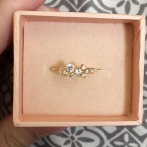 Gold Vermeil Dainty Snow Queen ring